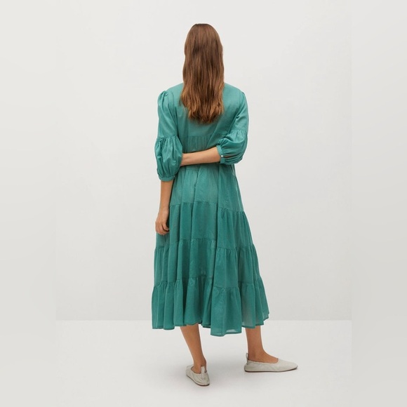 NWT MNG by Mango Teal Midi Dress - Picture 3 of 7